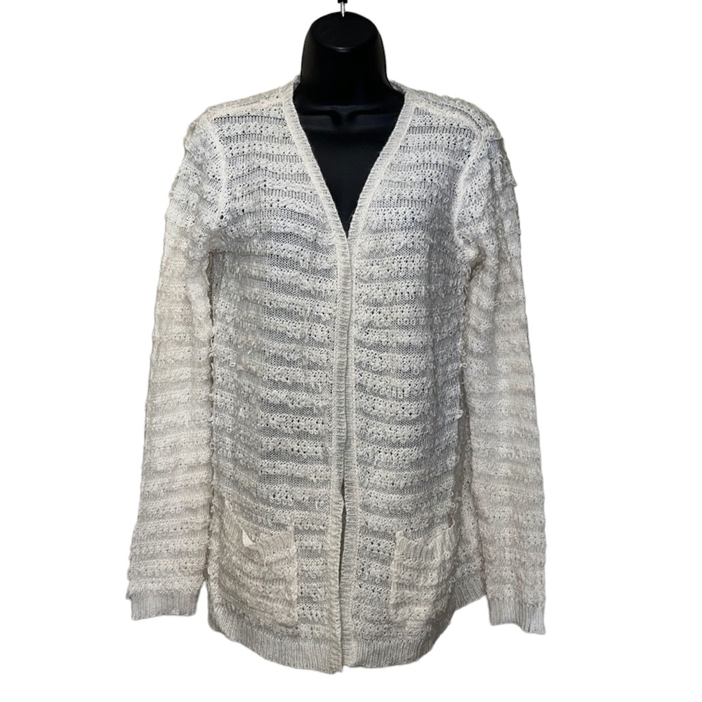 JOE BOXER Fuzzy Open Front Cardigan Sweater